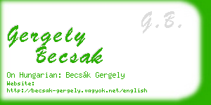 gergely becsak business card