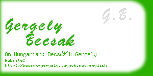 gergely becsak business card